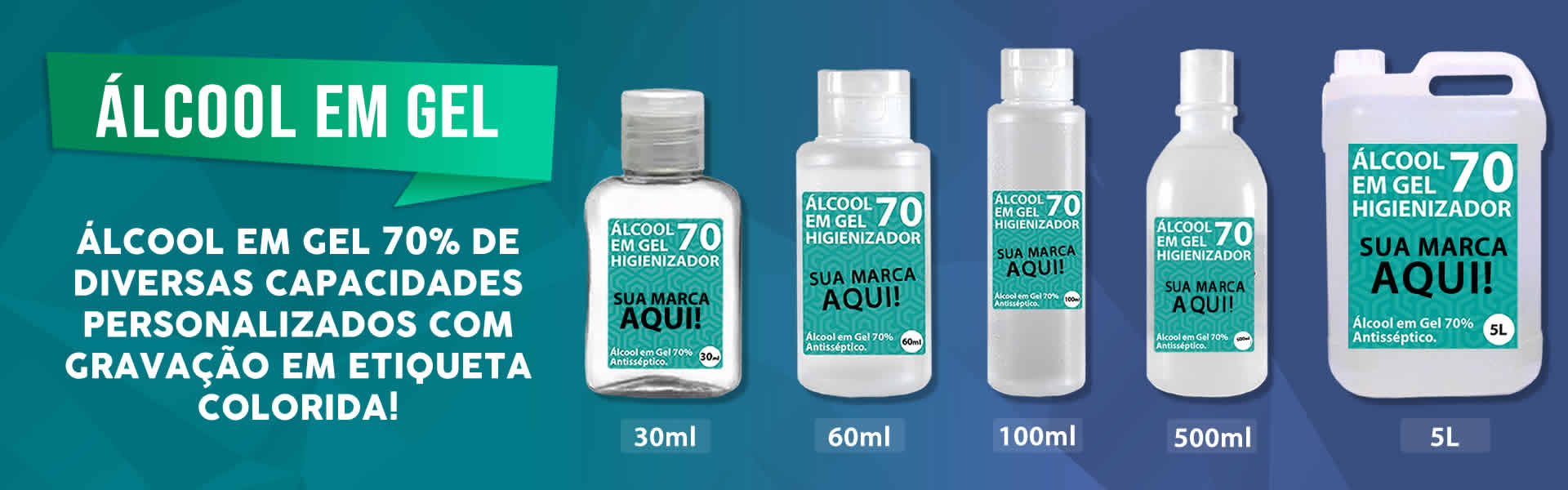 �lcool em Gel Personalizado