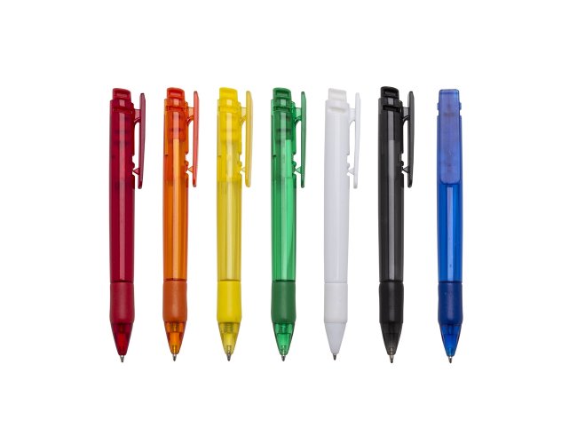 Caneta Pl�stica Colorida Personalizada 13190B